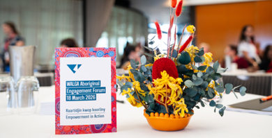 WALGA's Aboriginal Engagement Forum program and native flowers